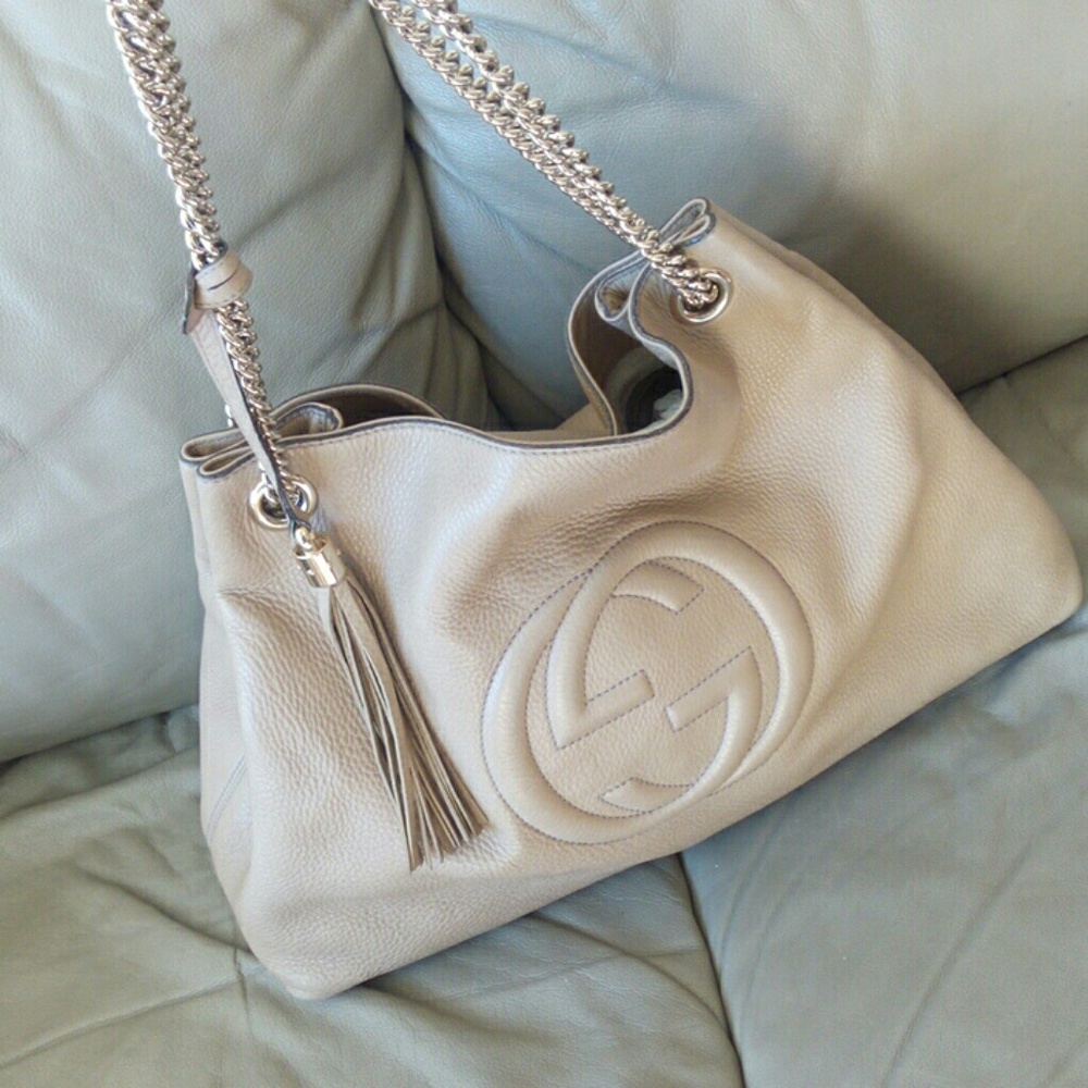 Gucci soho large double chain bag
